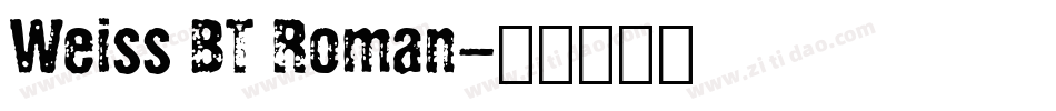 Weiss BT Roman字体转换